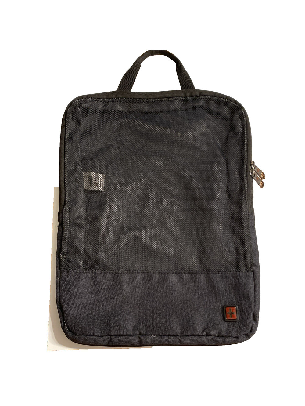 SwissTech Compression Packing Travel Cube Black Mesh Expandable Zippered Black
